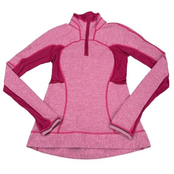 Lululemon Run For Gold 1/2 Zip Heathered Bumble Berry Size 4 - Picture 9 of 13